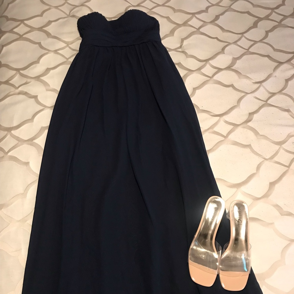 Bill Levkoff Navy Ball Gown